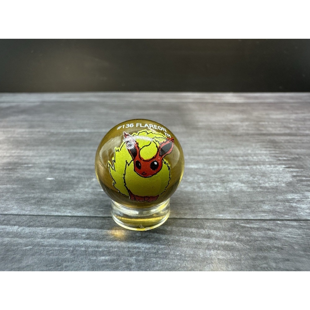 Vintage‎ ToyBiz Pokemon Marble Flareon  #136 Glass Marble
